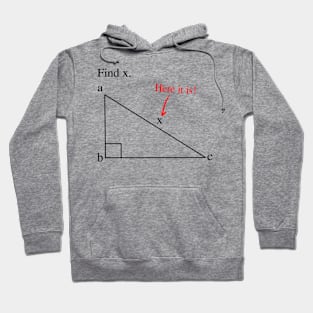 Find x. Here it is! Hoodie